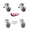 Service Caster 5 Inch Thermoplastic Rubber Caster Set with Roller Bearing 2 Brake 2 Swivel Lock SCC-TTL30S520-TPRRD-2-BSL-2 - alternate 6